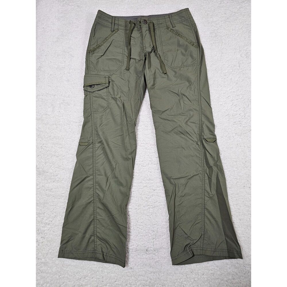 REI Women’s 2 Petite Green Lightweight Pants Roll Up Crop Nylon Spandex